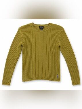 Vintage American Eagle Olive Green Ribbed Cotton Sweater Large